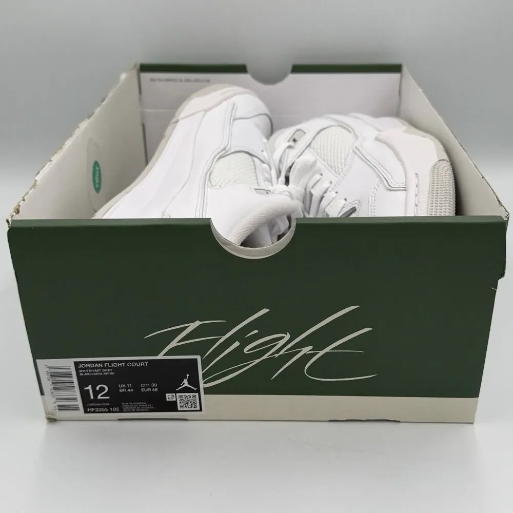 Jordan Flight Court White Vast Grey HF3255-105 Men's Size 12